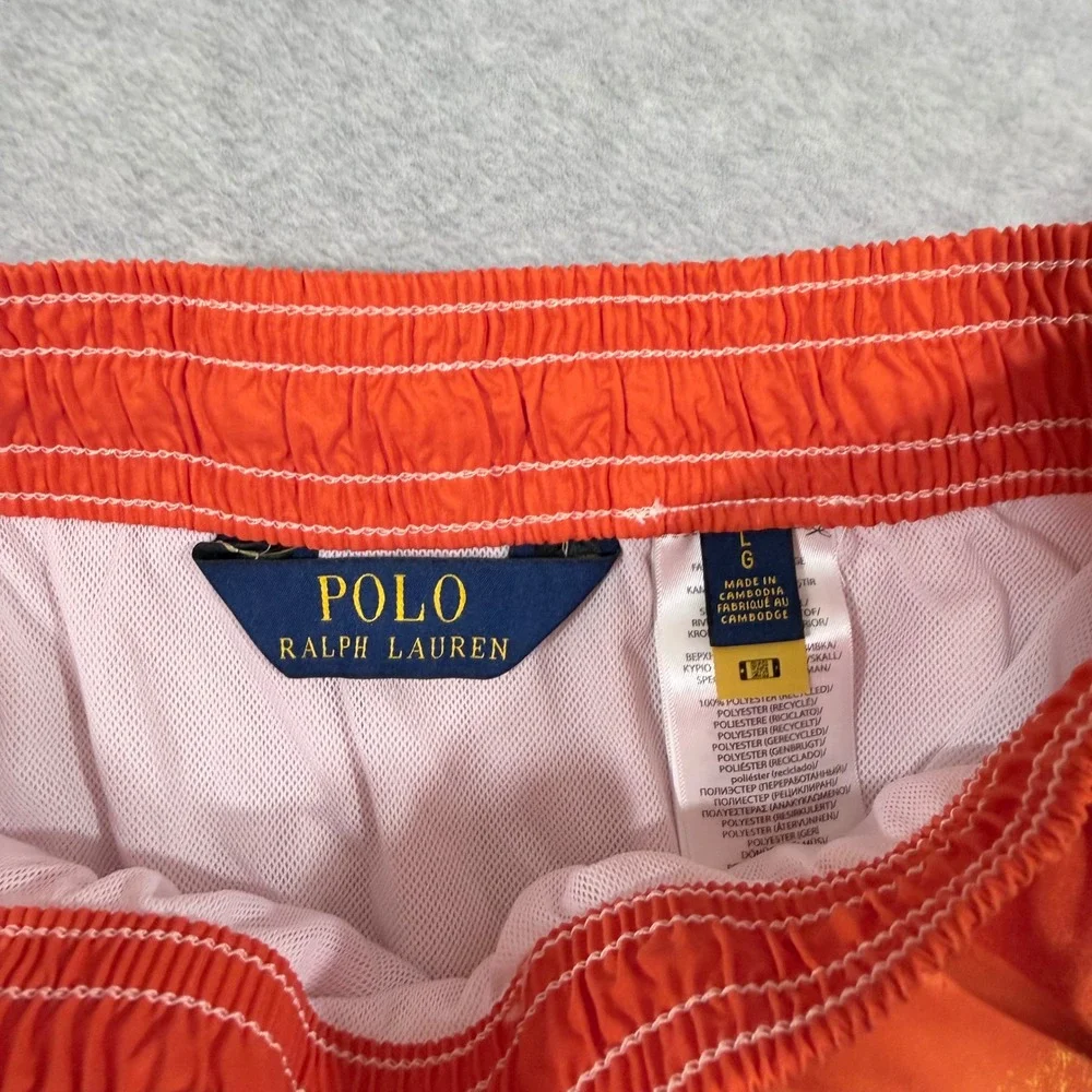 Polo Ralph Lauren Traveler Swim Trunks Men L Rainbow Ombre Excellent 5.75 Inseam